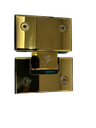 BISAGRA VIDRIO A VIDRIO 180° ORO BRILLANTE ACERO INOXIDABLE 201