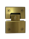 BISAGRA VIDRIO A VIDRIO 180° ORO MATE ACERO INOXIDABLE 201