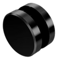 CONECTOR CIRCULAR VIDRIO A VIDRIO NEGRO ACERO INOXIDABLE 304