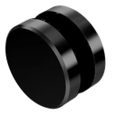 CONECTOR CIRCULAR VIDRIO A VIDRIO NEGRO ACERO INOXIDABLE 304
