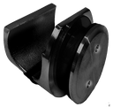 SOPORTE BARRA A VIDRIO SISTEMA COLGANTE NEGRO ACERO INOXIDABLE 304