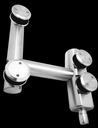 HERRAJE ALEMAN TIPO L CON PIVOTE SATIN ACERO INOXIDABLE 304