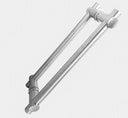 JALADERA TIPO H COMBINADA CON PUNTOS 50CM SATIN ACERO INOXIDABLE 304