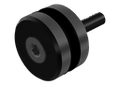 CONECTOR CIRCULAR MURO A VIDRIO NEGRO ACERO INOXIDABLE 304
