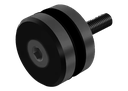CONECTOR CIRCULAR MURO A VIDRIO NEGRO ACERO INOXIDABLE 304