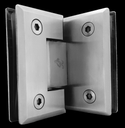 BISAGRA VIDRIO A VIDRIO 90° SATIN ACERO INOXIDABLE 304
