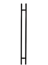 JALADERA TIPO H CON CHAPA 150CM NEGRO ACERO INOXIDABLE 304