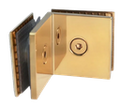 CLIP VIDRIO A VIDRIO 90° ORO MATE ACERO INOXIDABLE 201