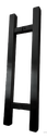 JALADERA TIPO H CUADRADA 100CM NEGRO ACERO INOXIDABLE 201