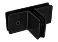 CLIP VIDIRIO A VIDRIO CON PORTACOSTILLA 8MM NEGRO ACERO INOXIDABLE 201