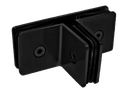 CLIP VIDIRIO A VIDRIO CON PORTACOSTILLA 8MM NEGRO ACERO INOXIDABLE 201