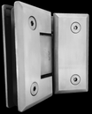 BISAGRA VIDRIO A VIDRIO DE 180° SATIN ACERO INOXIDABLE 304