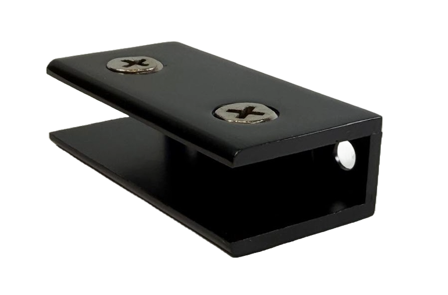 CLIP PARA ENTREPAÑO RECTANGULAR NEGRO ZAMAC