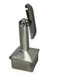 TAPA CON BASE PARA TUBO CUADRADO DE 50MM SATIN ACERO INOXIDABLE 304