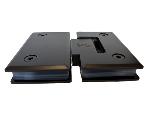 180° GLASS-TO-GLASS HINGE, BLACK, 304 STAINLESS STEEL